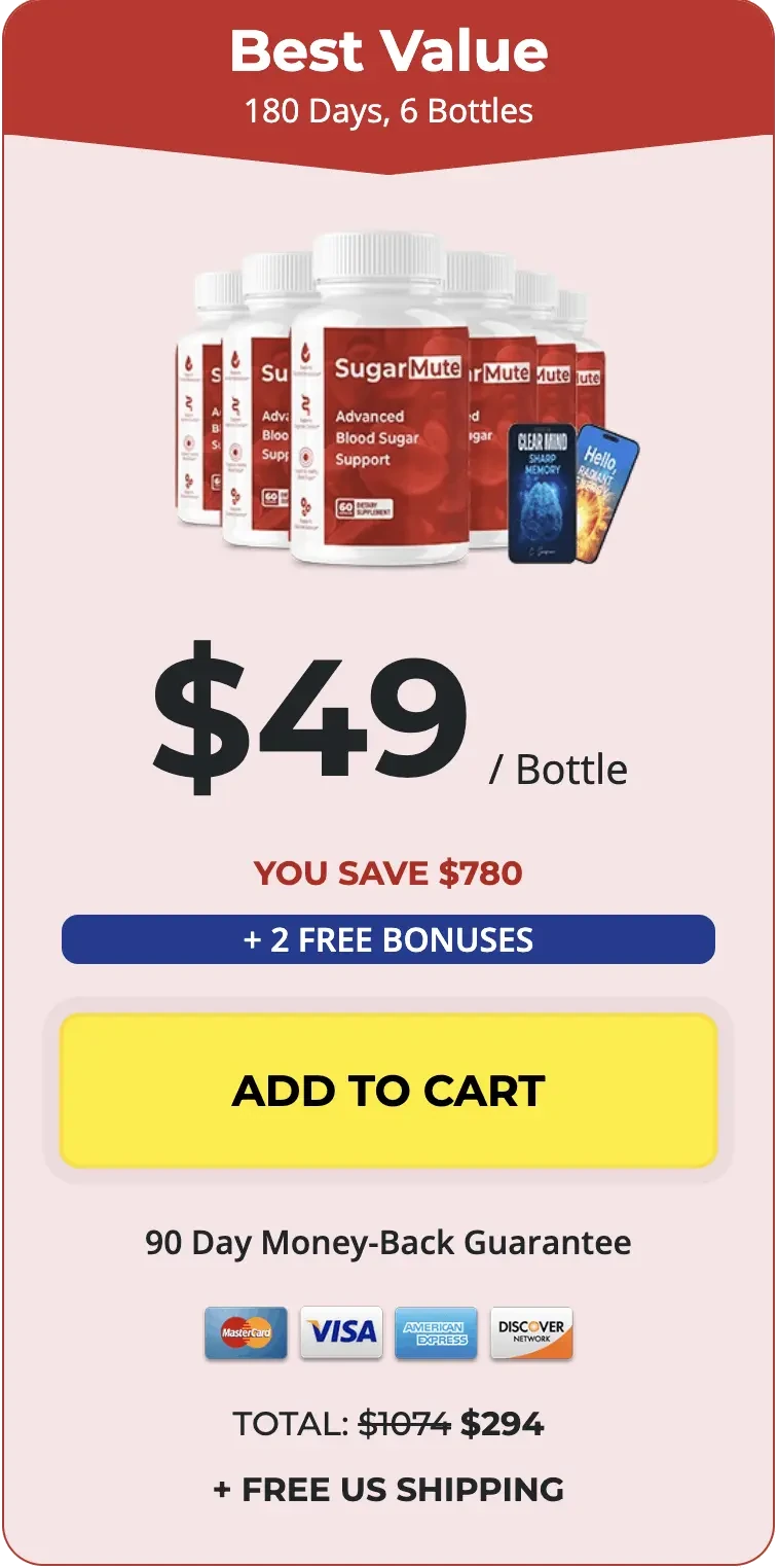 SugarMute 6-Bottle Bundle — 180-Day Supply